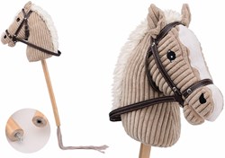 Johntoy cheval bâton avec son - cheval hobby marron 80 cm jouet