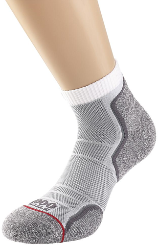 1000 Mile chaussettes de course homme - Run Anklet blanc/gris - medium