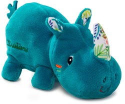 Lilliputiens minifigurine rhinocéros Marius - figurine de jeu bleu plastique