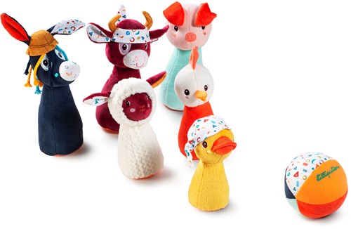 Lilliputiens jeu de quilles ferme - Mon premier set de bowling doux pour tout-petits