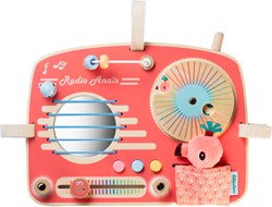 Lilliputiens panneau d'activités radio en bois - jouet éducatif parc bébé