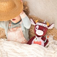 Lilliputiens vache multi-activités Rosalie peluche sensorielle-3