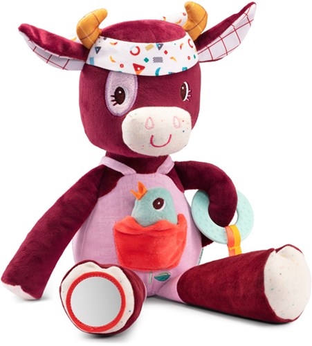 Lilliputiens vache multi-activités Rosalie peluche sensorielle