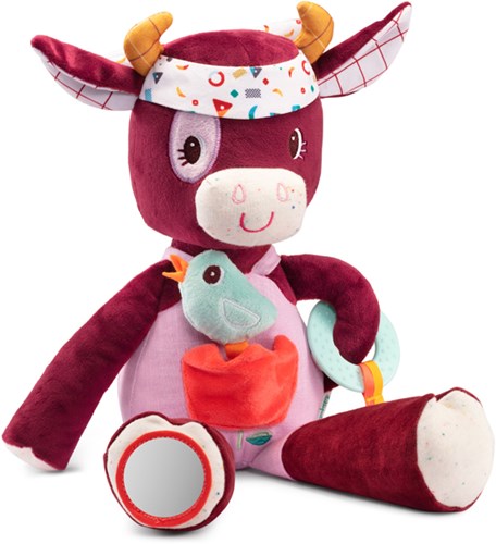 Lilliputiens vache multi-activités Rosalie peluche sensorielle-2