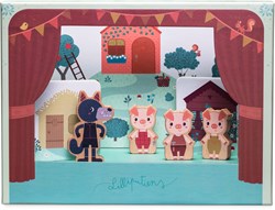 Lilliputiens Théâtre avec aimants Le loup et les 3 petits cochons