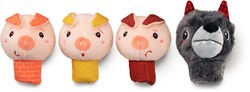 Lilliputiens marionnettes à doigts Loup et 3 petits cochons - jouet interactif
