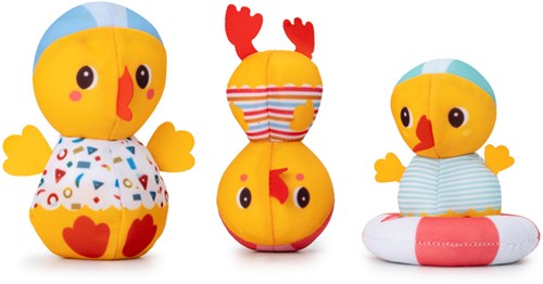 Lilliputiens - Canards en caoutchouc prenant des cours de natation