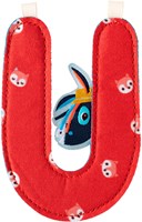 Lilliputiens - Lettre U décoration alphabet peluche rouge-2