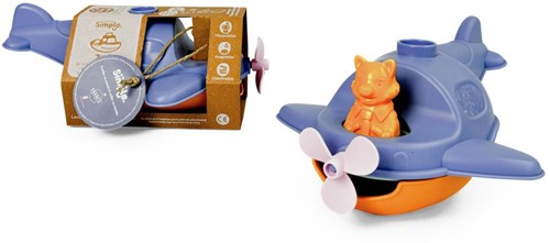 LE JOUET SIMPLE avion jouet aquatique - bleu - jouet de bain éducatif-2