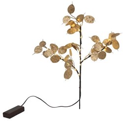 Svenska Living branche artificielle LED décoration coin leaf 20 lumières 40cm or