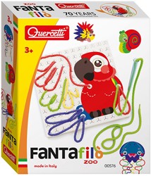 Quercetti Fanta Filo Dierentuin Veters Rijgen, 14dlg.