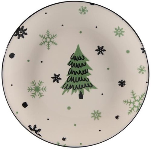 Bord kerstboom deco Ø19cm