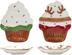 Kerstbord cupcake 18x13,8x2cm
