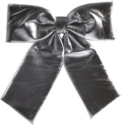 Hangdeco strik 28x28cm zilver