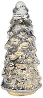 Svenska Living décoration sapin de Noël verre LED argent 20cm lumière d'ambiance