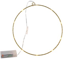 Svenska Living anneau décoratif métal doré 25cm avec 10 lampes LED décoration