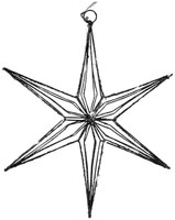 Svenska Living étoile décoration de Noël métal noir 30cm 25LED minuterie