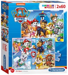 Clementoni puzzle PAW Patrol 2x60 pièces carton puzzle enfant
