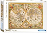 Clementoni puzzle carte du monde - 2000 pièces - puzzle adulte