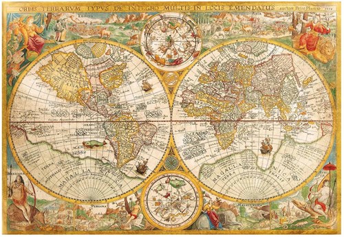 Clementoni puzzle carte du monde - 2000 pièces - puzzle adulte-2