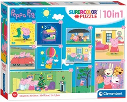 Clementoni puzzle Peppa Pig - coffret 10-en-1 puzzle enfants carton