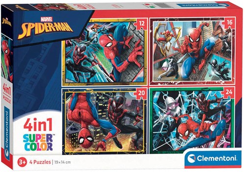 Clementoni puzzle Spiderman - 4 en 1 - puzzle enfant carton