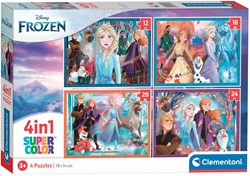 Clementoni puzzle La Reine des Neiges 4-en-1 - Enfants - Carton - 72 pièces