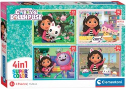 Clementoni puzzle Gabby's Dollhouse 4 en 1 puzzle en carton pour enfants