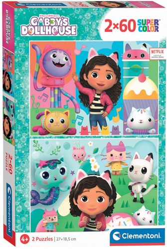 Clementoni puzzle Gabby's Dollhouse 2x60 pièces puzzle enfant carton