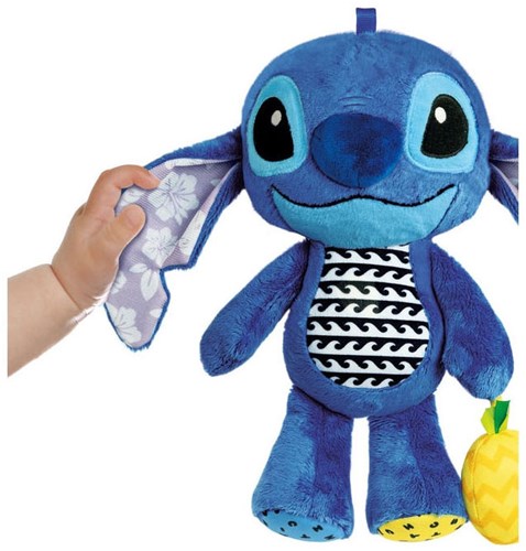 Clementoni - Peluche Stitch jouet bébé avec activités et hochet ananas-3