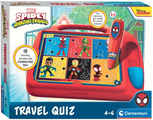 Clementoni jeu éducatif Spidey de voyage - stylo quiz interactif - 180 quiz