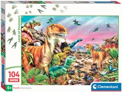 Clementoni puzzle - puzzle pour enfants - 104 pièces - dinosaures - carton