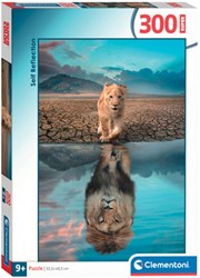 Clementoni puzzle animaux 300 pièces self reflection pour enfants dès 9 ans