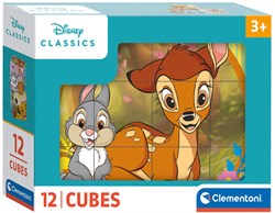 Clementoni puzzle blocs Disney Classic - 12 cubes - jouet durable