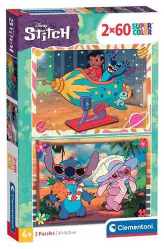 Clementoni puzzle Stitch - 2x60 pièces - puzzle enfant carton