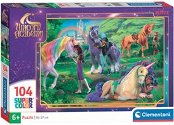 Clementoni puzzle académie licorne 104 pièces puzzle enfant