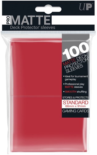 Ultra Pro protège-cartes Pro-Matte rouge 100 pièces - protection cartes