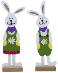 Svenska Living décoration fenêtre lapin de Pâques feutre vert 35cm déco