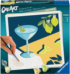 Ravensburger kit créatif peinture par numéros citron toile 20x20 cm