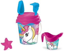 Mondo seau licorne jouets de plage 6 pièces plastique
