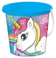 Mondo seau licorne jouet de plage plastique 17 cm pour enfants
