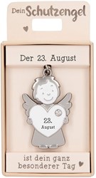 Depesche pendentif ange gardien 23 août porte-clés cadeau