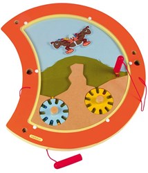 Beleduc jeu mural d'équilibre chenille - jouet en bois éducatif