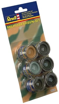 Revell set de peinture modélisme - couleurs militaires émail 6x14ml