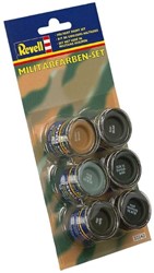 Revell set de peinture modélisme - couleurs militaires émail 6x14ml
