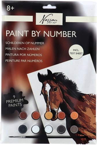 Peinture par numéros cheval kit créatif de peinture pour enfants