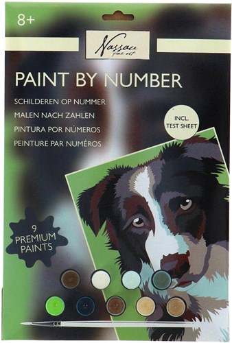 Peinture par numéros chien kit de peinture créatif pour enfants