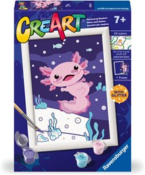 Ravensburger kit peinture par numéros - Axolotl - CreArt Glitter