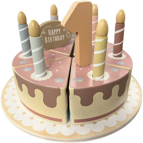 Atan Gâteau d'anniversaire en bois