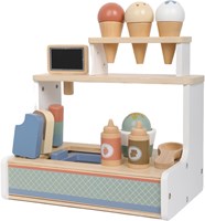 Atan Ensemble de crème glacée en bois-2